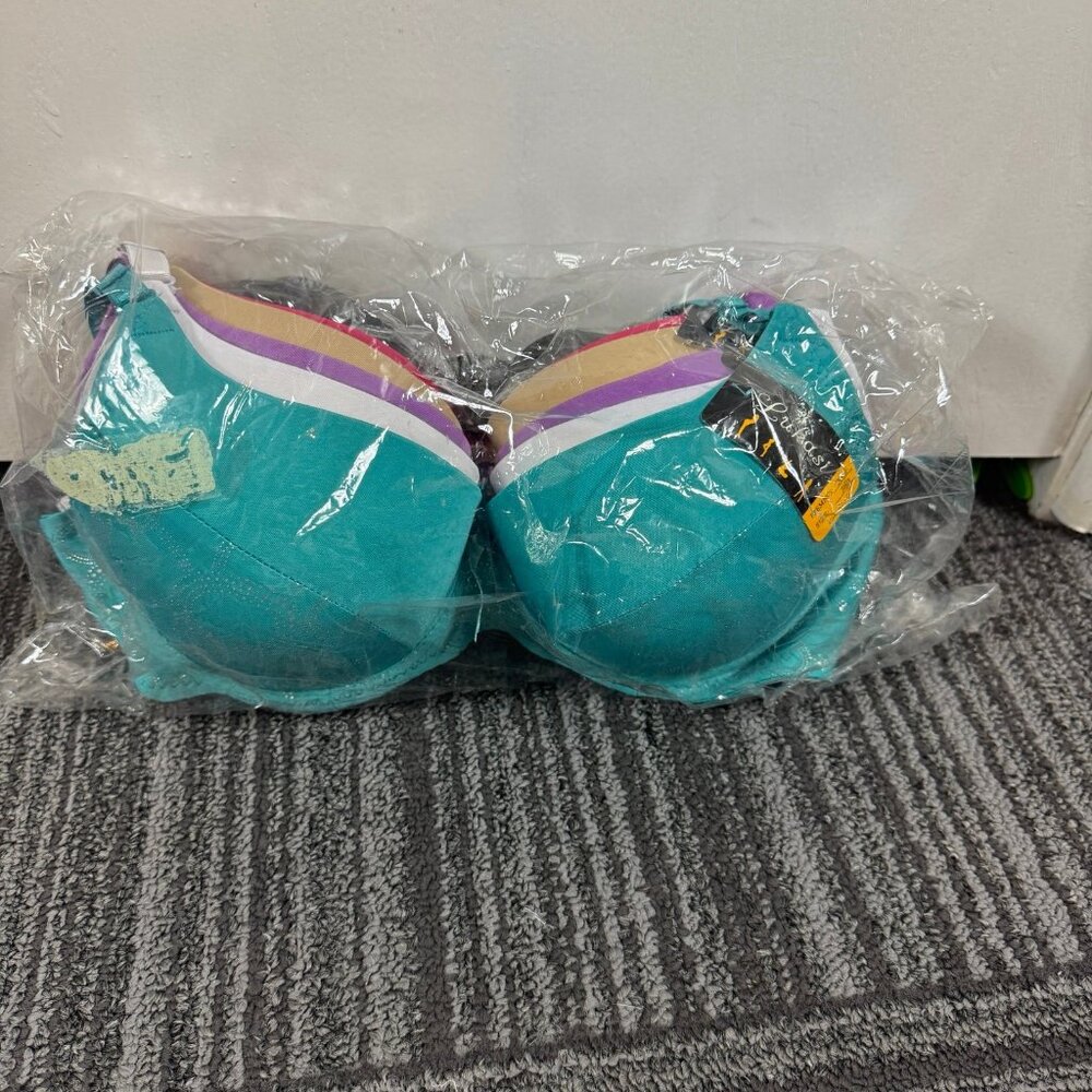 Lukasi 6-Pack Padded Bras Multicolor Set Size 36D – Style #2009